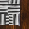 black and white striped tile beaumont vinyl floormat