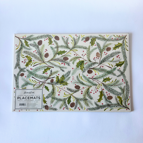 Hester & Cook "Christmas Sprigs " Placemats