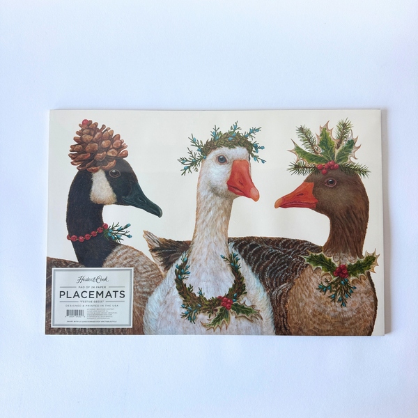 Hester & Cook "Festive Geese " Placemats