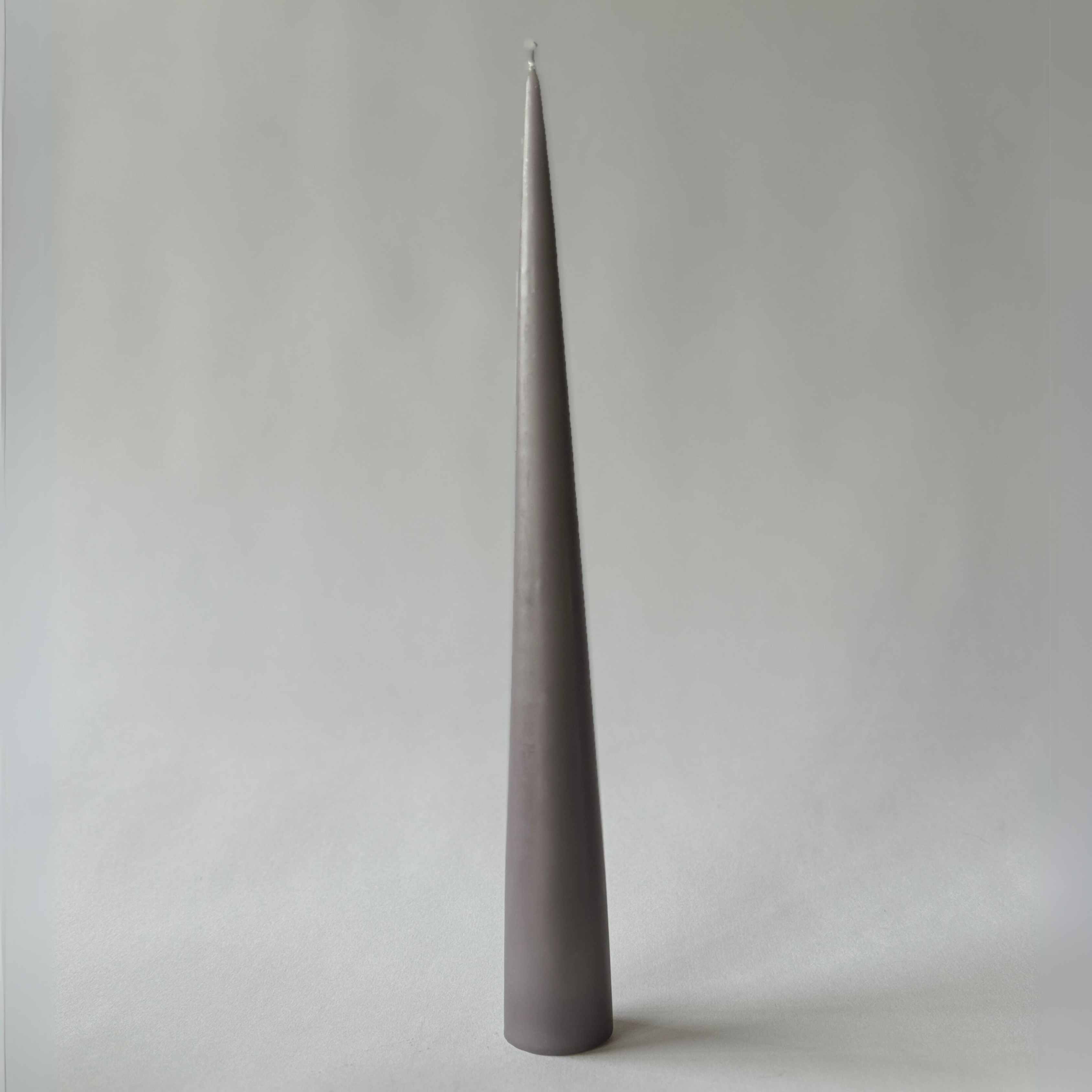 The Grace & Company Ester & Erik 14.5 cone candle stands upright against a plain light gray background.