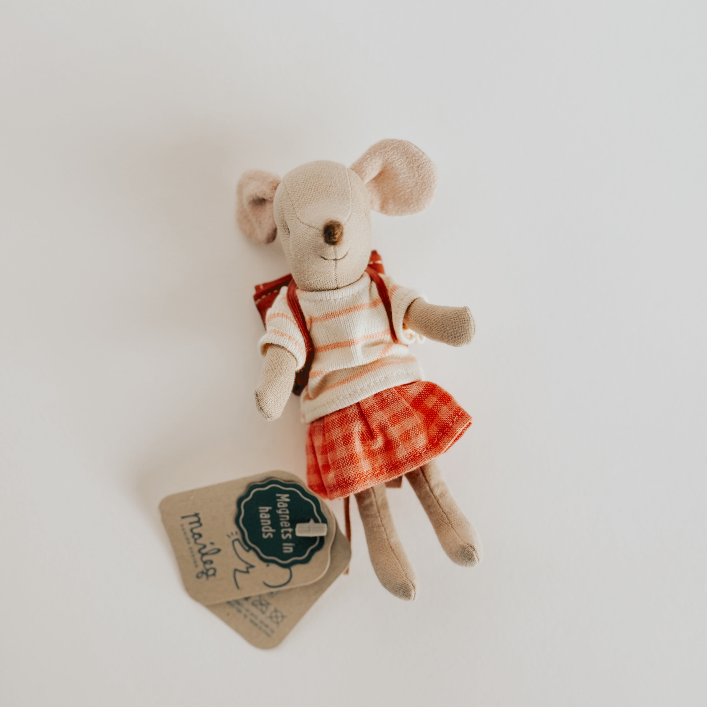 Maileg - Abri Tricycle + Hanger by Grace & Company, shown on a white surface with tags attached.