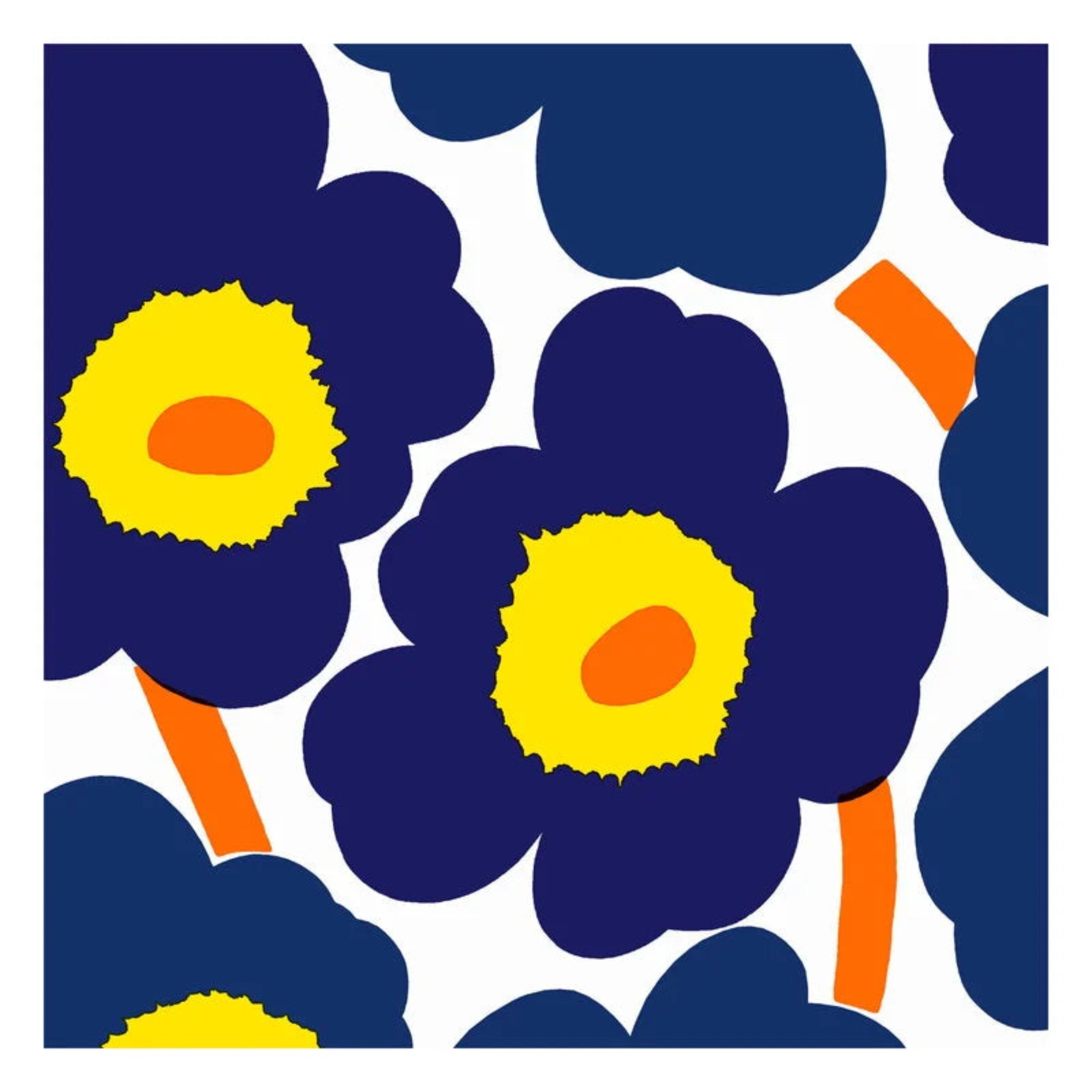 Marimekko Unikko Dark Blue Guest Napkin