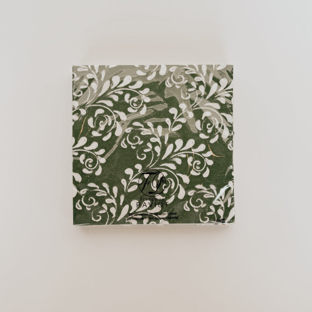 Paviot Arabesque Olive Dinner Napkin