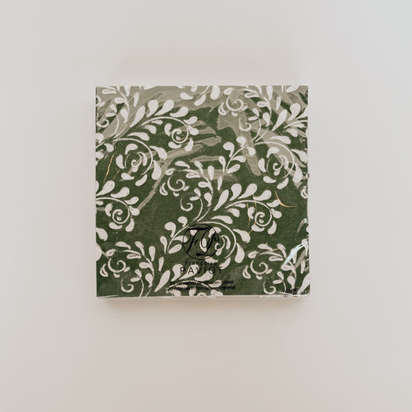 Paviot Arabesque Olive Dinner Napkin