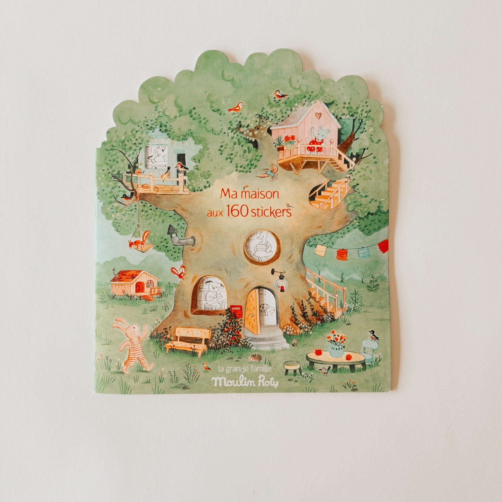 Moulin Roty La grande famille 160 Stickers by Grace and Company Ltd: treehouse, animals, garden & play areas stickers.