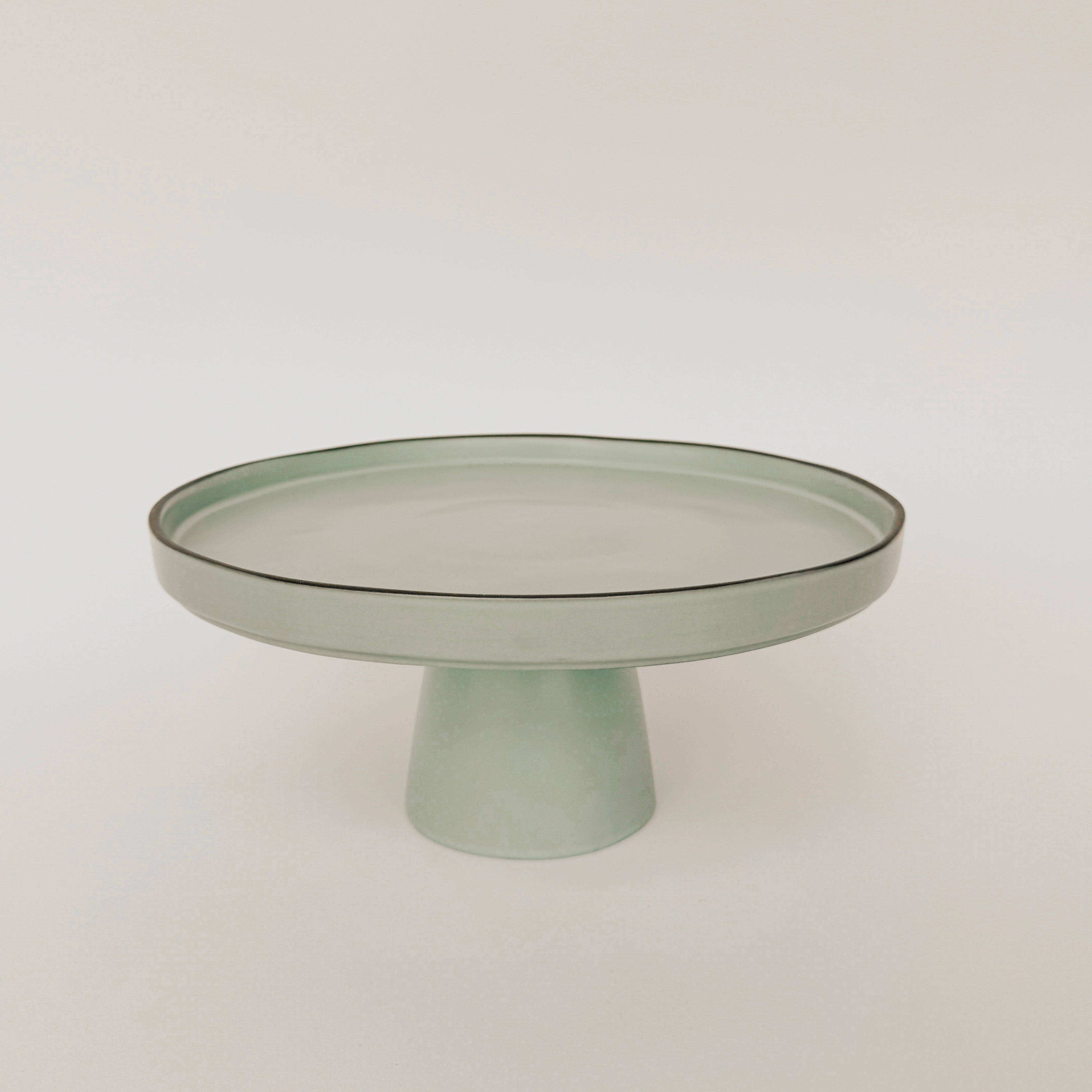 Stacked Organic - Footed Plate - Sky