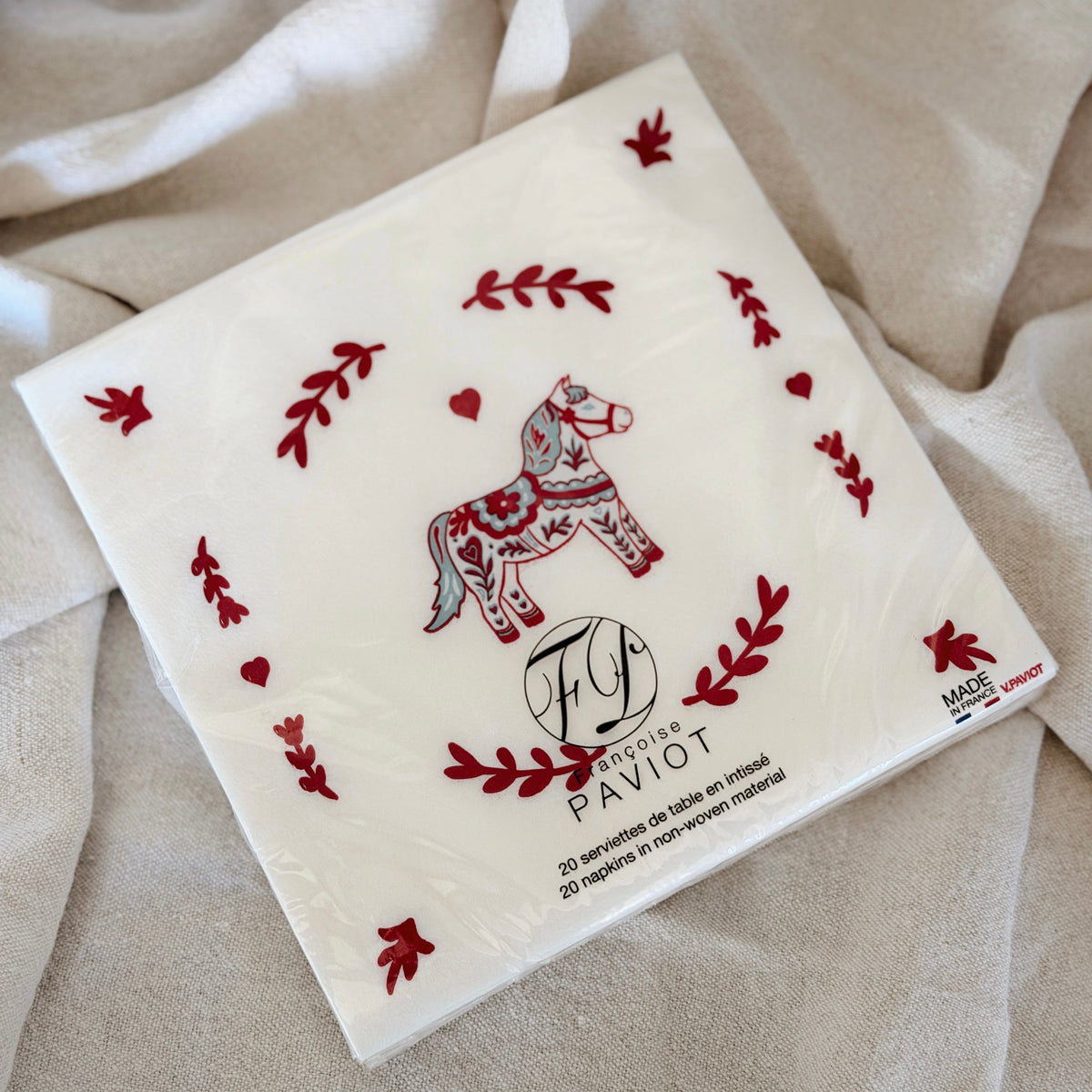 Paviot Dinner Napkin Dala Horse