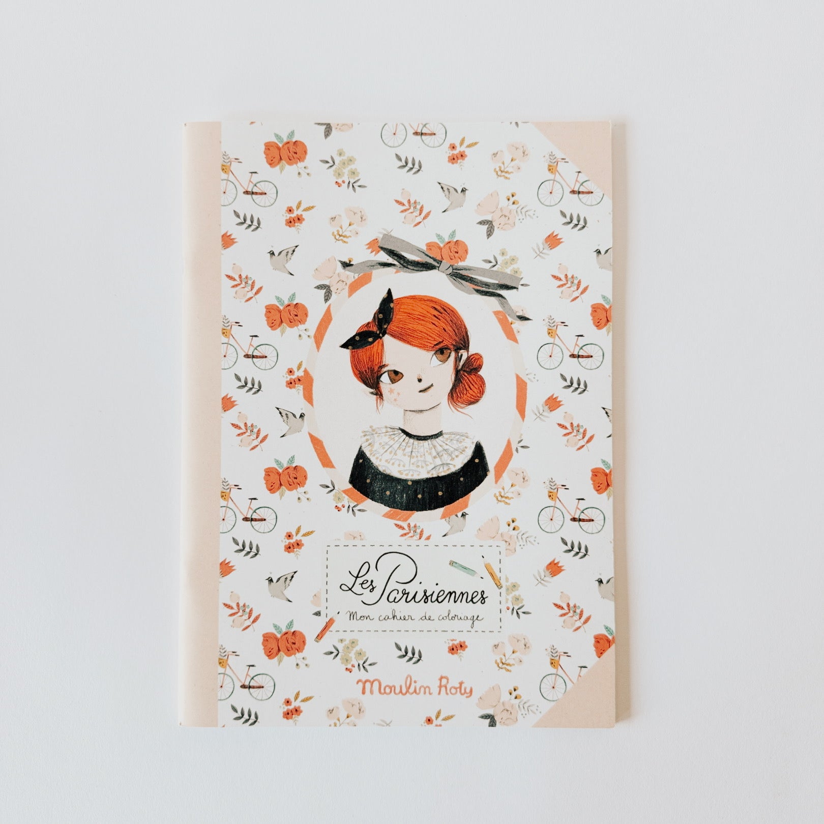 Moulin Roty - Les Parisiennes Sticker Book by Grace & Company ltd, featuring girls, flowers, and bicycles on the cover.