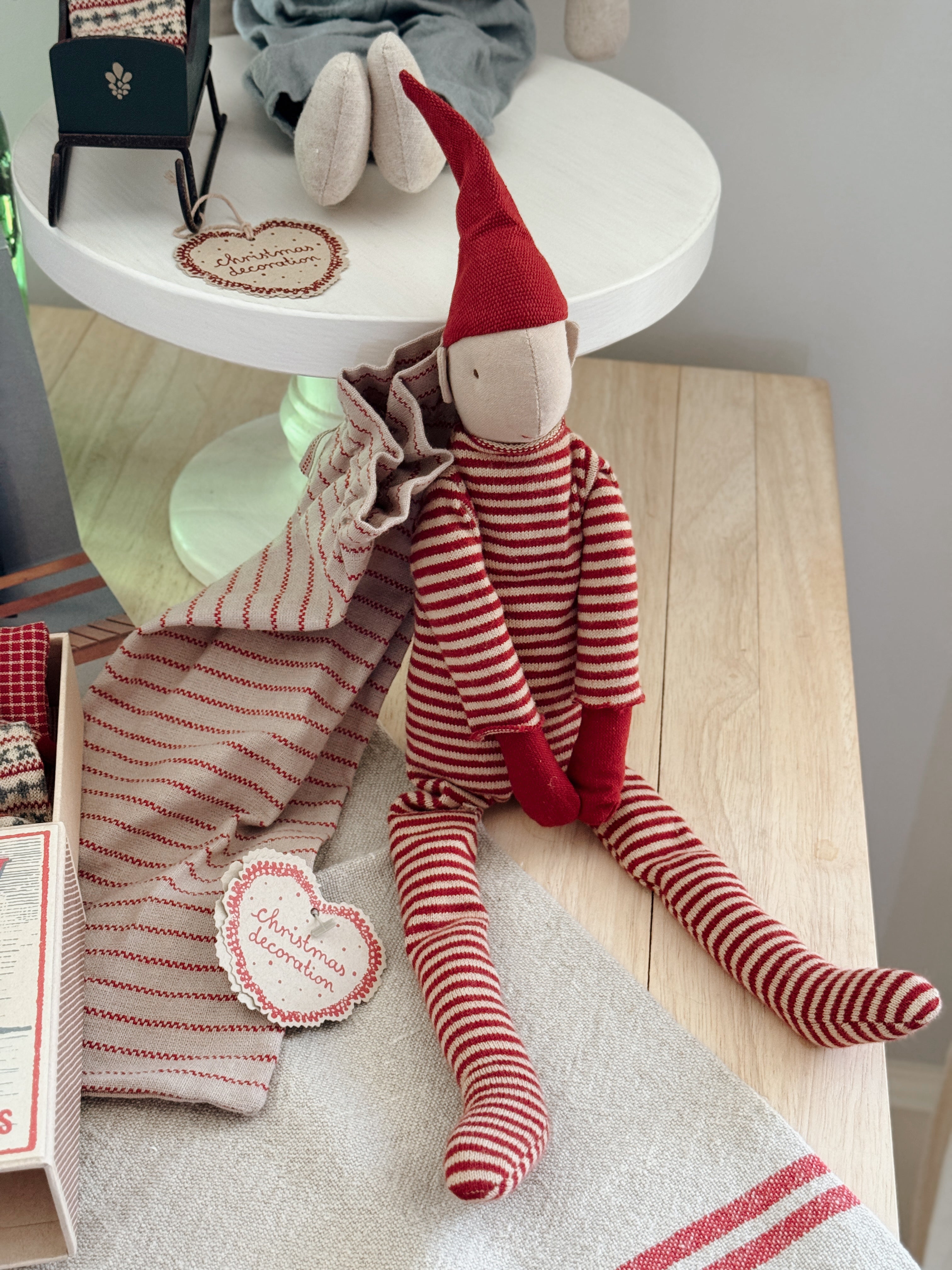 Maileg - Long Legged Pixy in a Holiday Bag - Large – Grace & Company