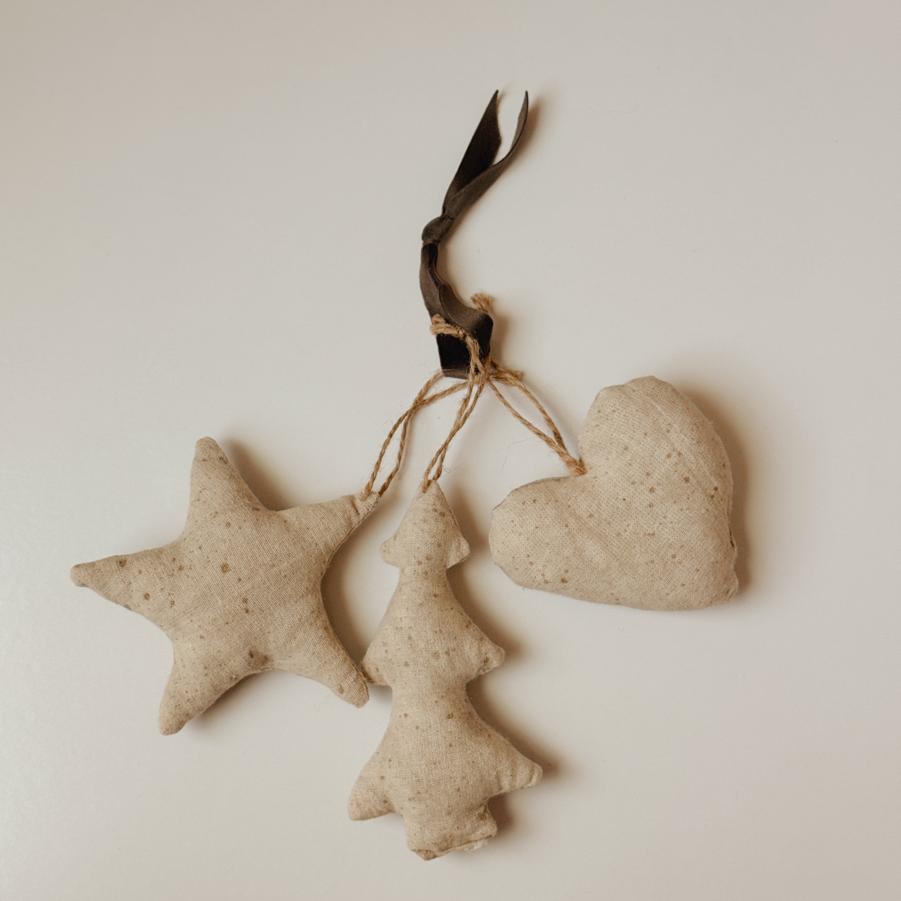 Cotton Ornament Tree, Heart & Tree