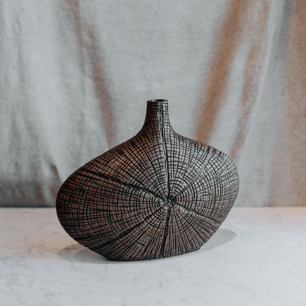 Bark Carved Vase