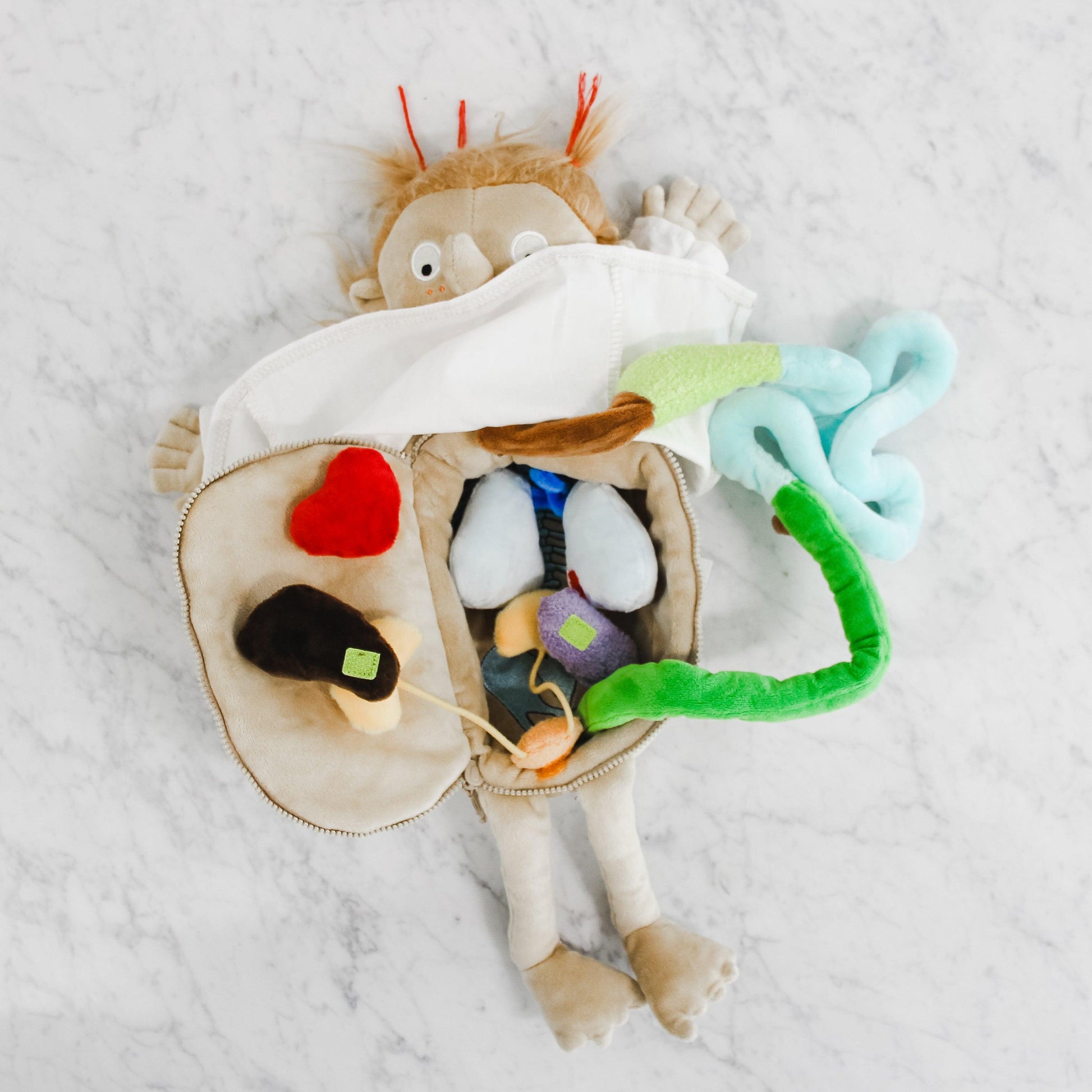 Sigikid - Rosi the Little Patient by Grace & Company ltd is a plush doll with removable soft organs and zippered torso.
