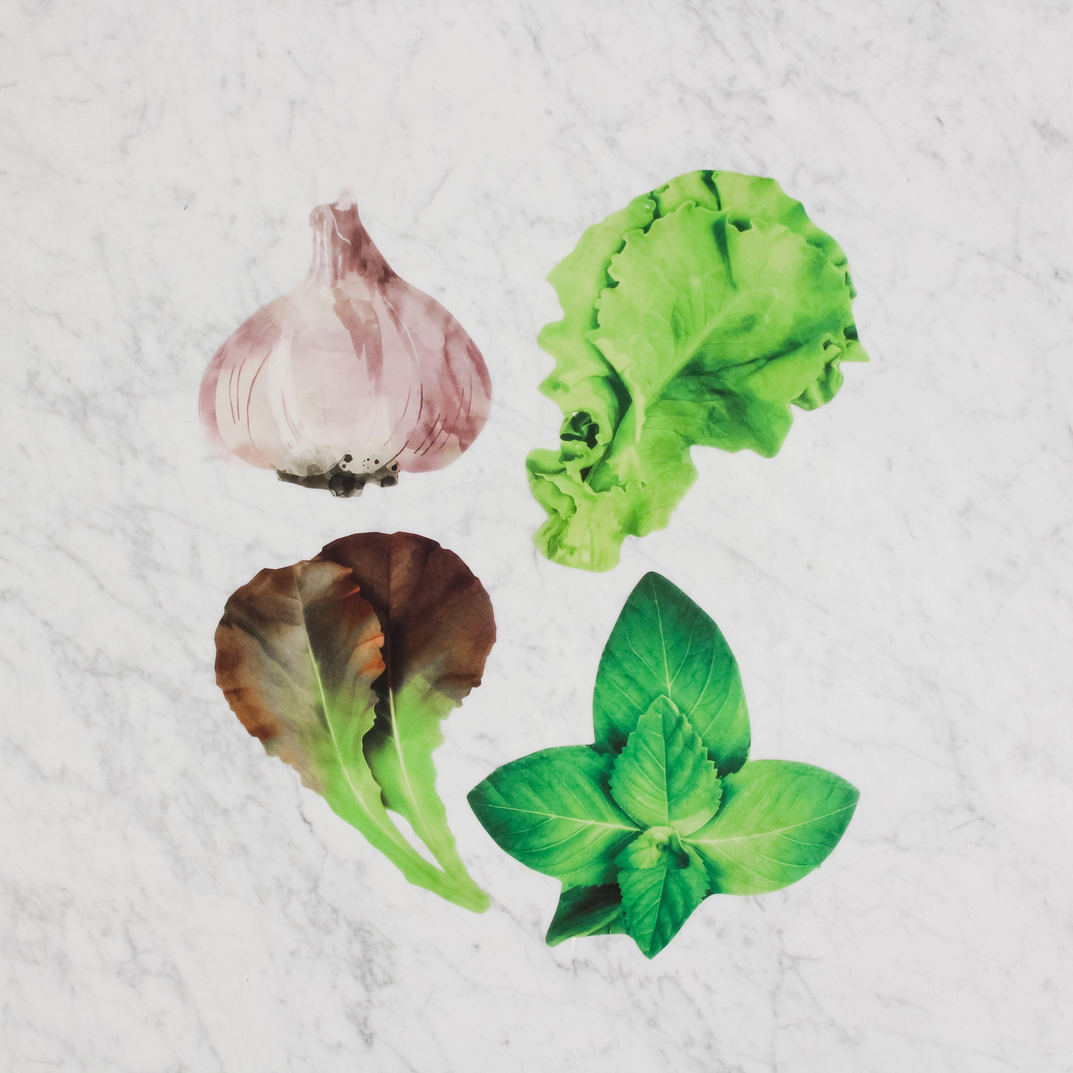 G&C Cheese Papers - Herbs & Greens by Grace & Company ltd displayed on a white marble surface.