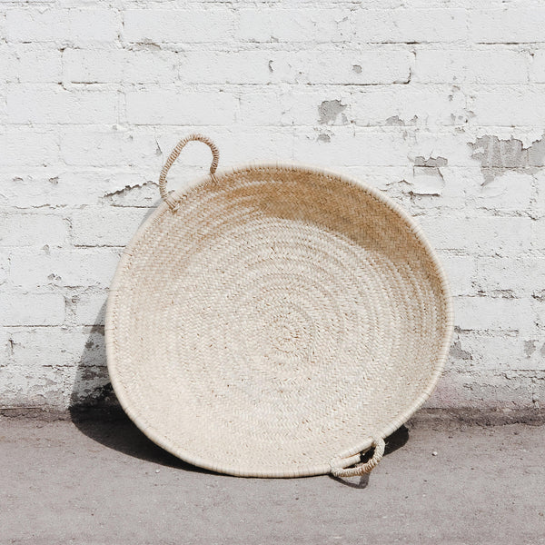 Moroccan Round Woven Basket - Grace & Company