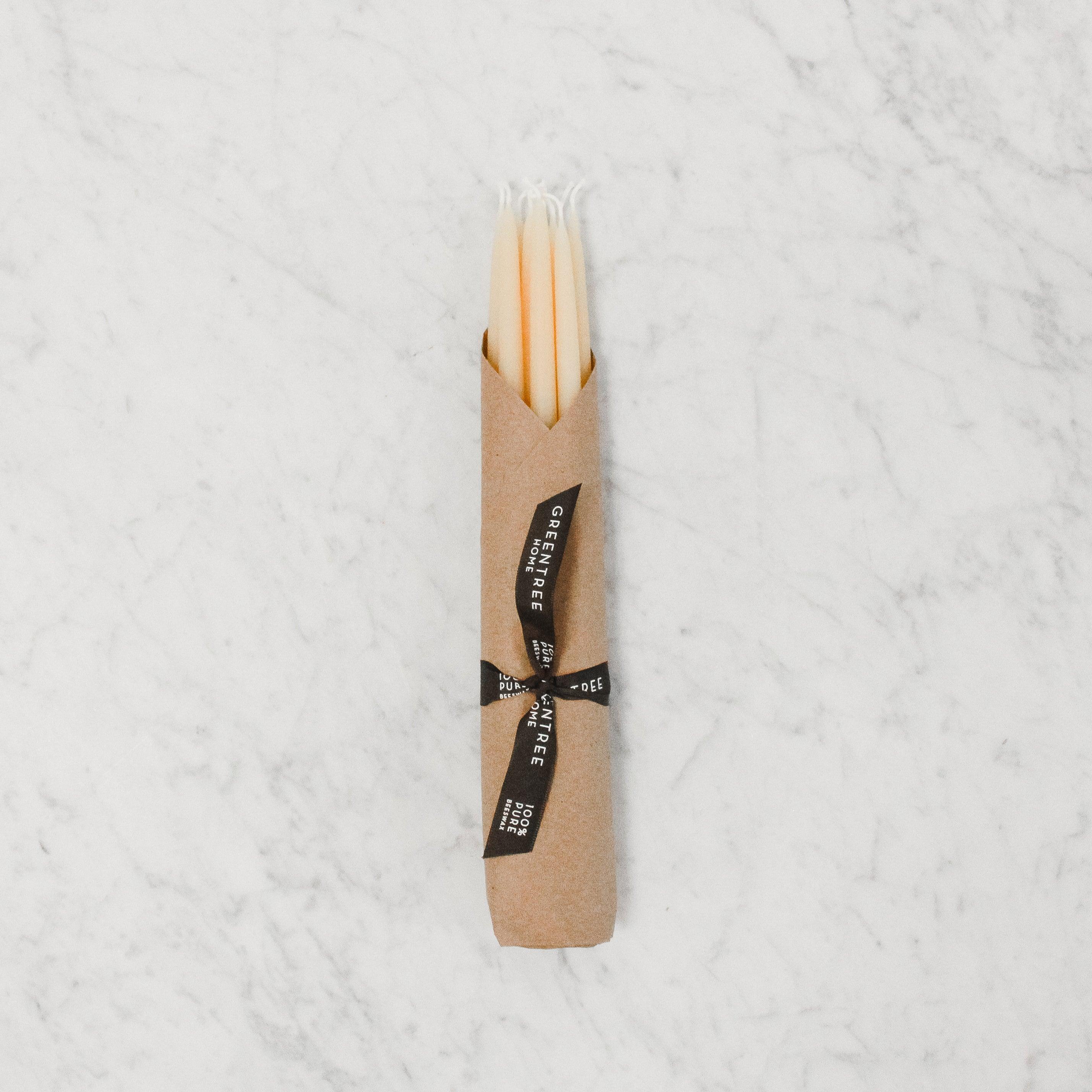 Green Tree- 100% Beeswax Event Candles Natural + Black - Grace & Company
