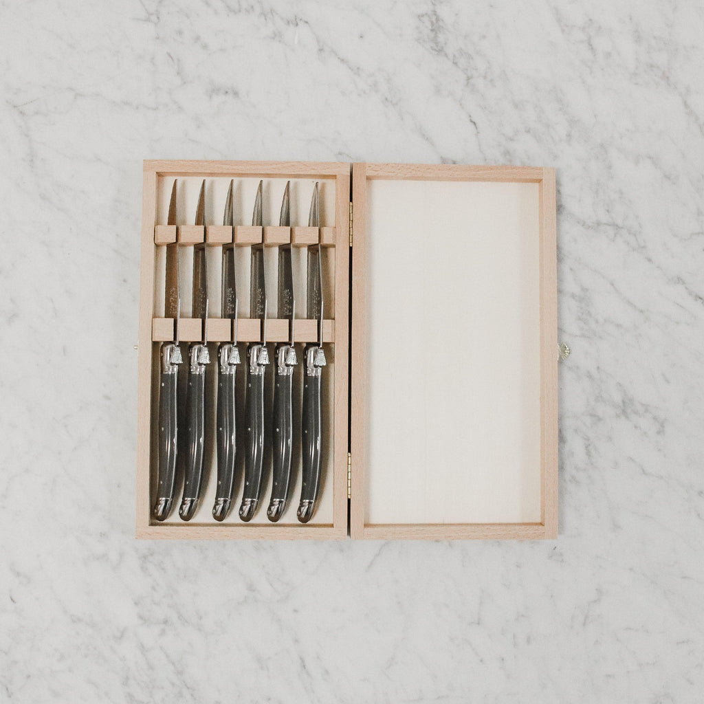 Laguiole - Boxed Steak Knives in grey