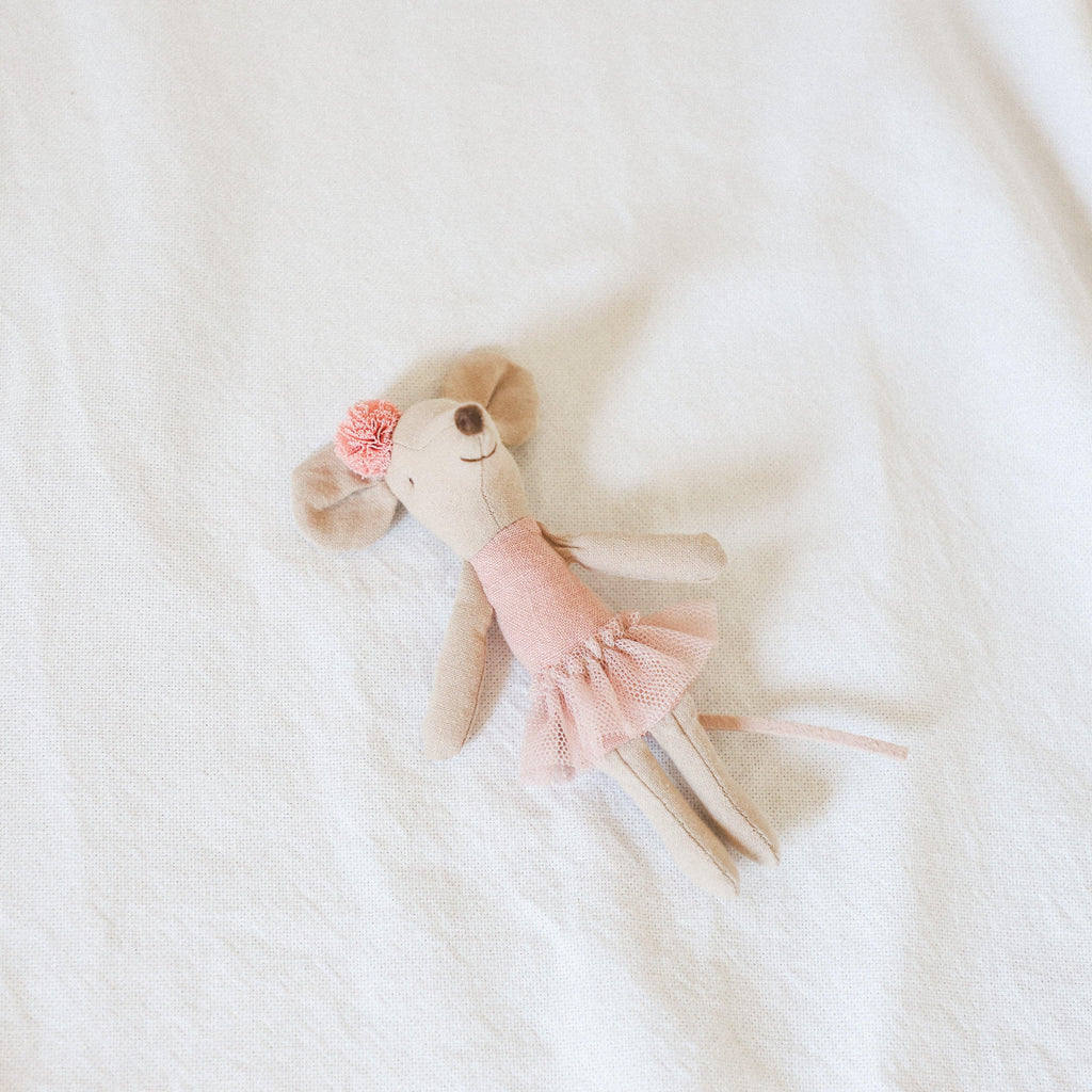 Maileg- Ballerina Mouse Little sister with head pompom - Grace & Company
