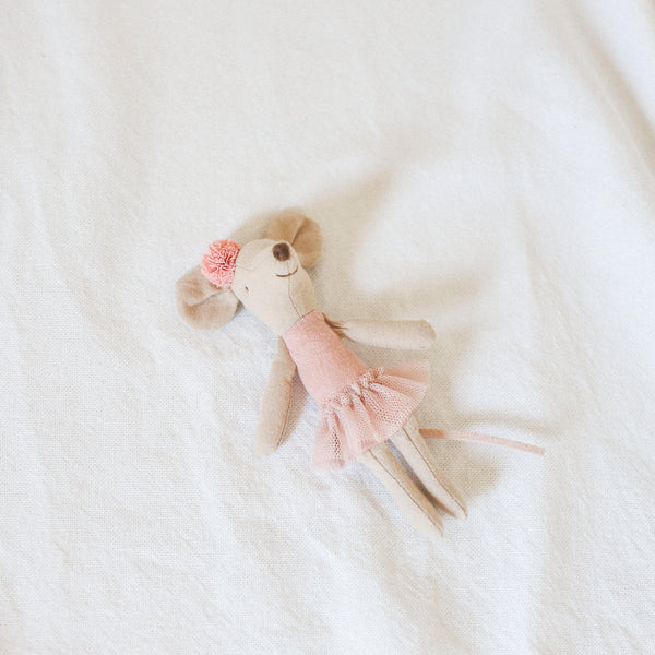 Maileg- Ballerina Mouse Little sister with head pompom - Grace & Company