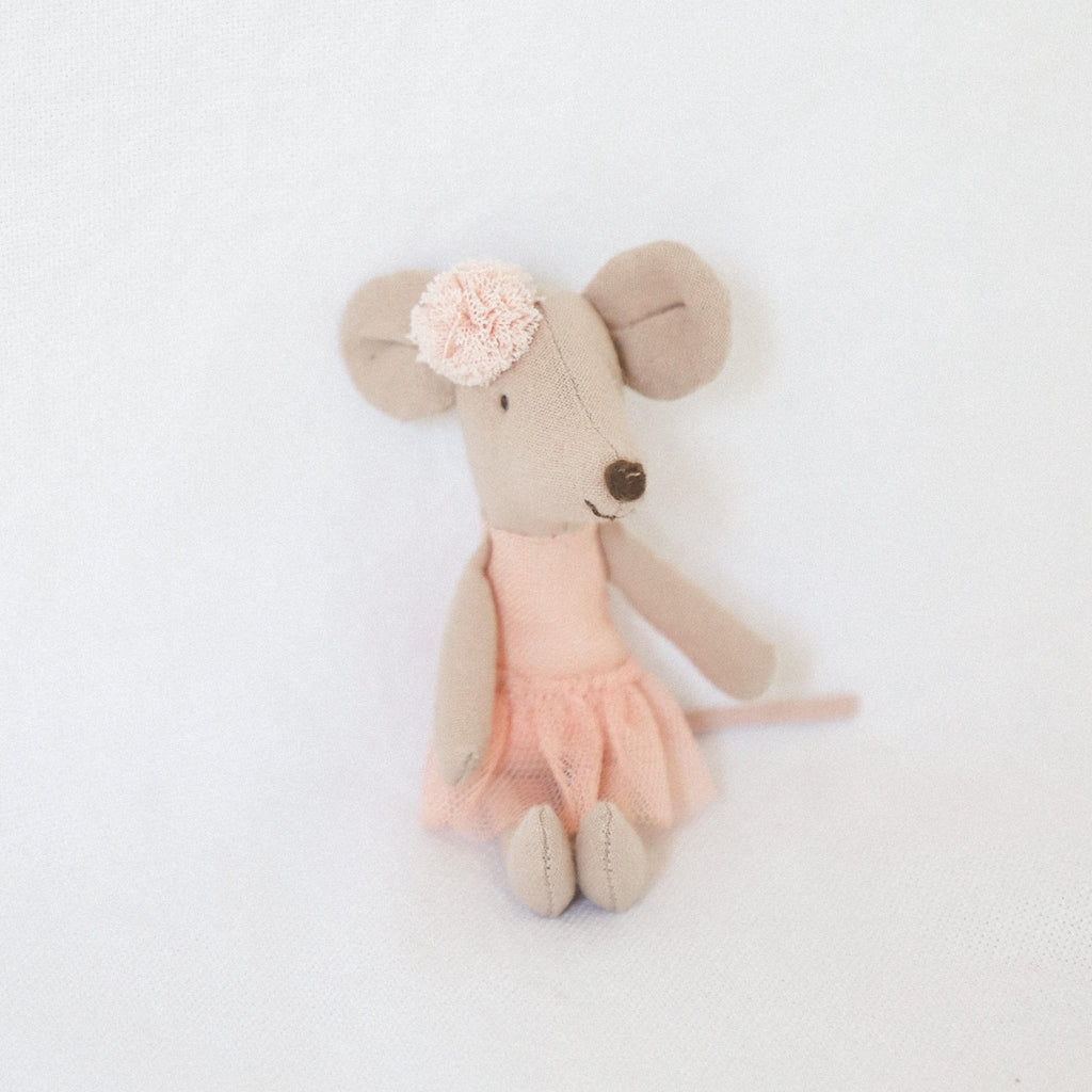 Maileg- Ballerina Mouse Little sister with head pompom - Grace & Company