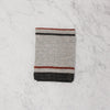 Grace & Co Tea Towel with grey, red and black stripes