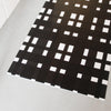 black and white squares and stripes beaumont vinyl mat