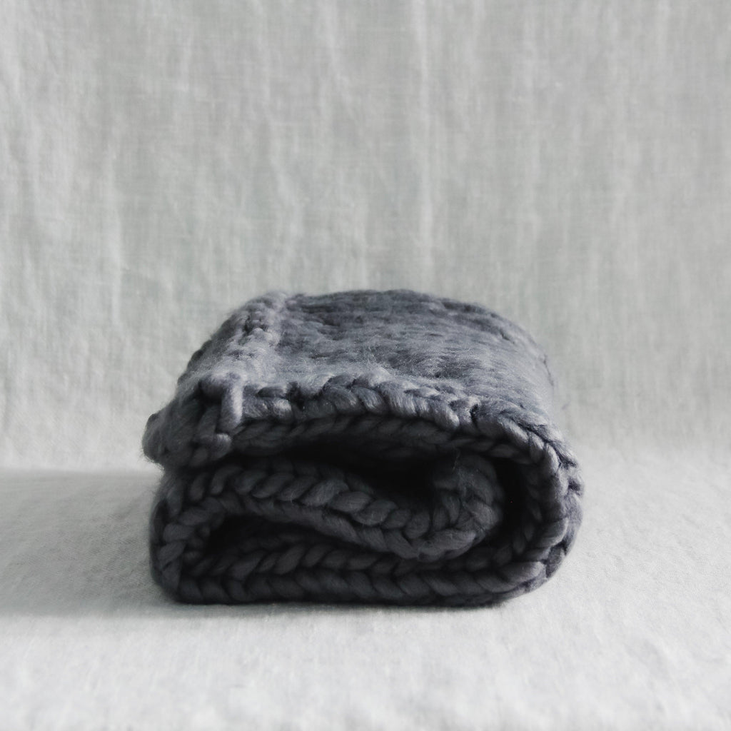 The Blueberry Hill - Thick Knit Blanket - Grace & Company