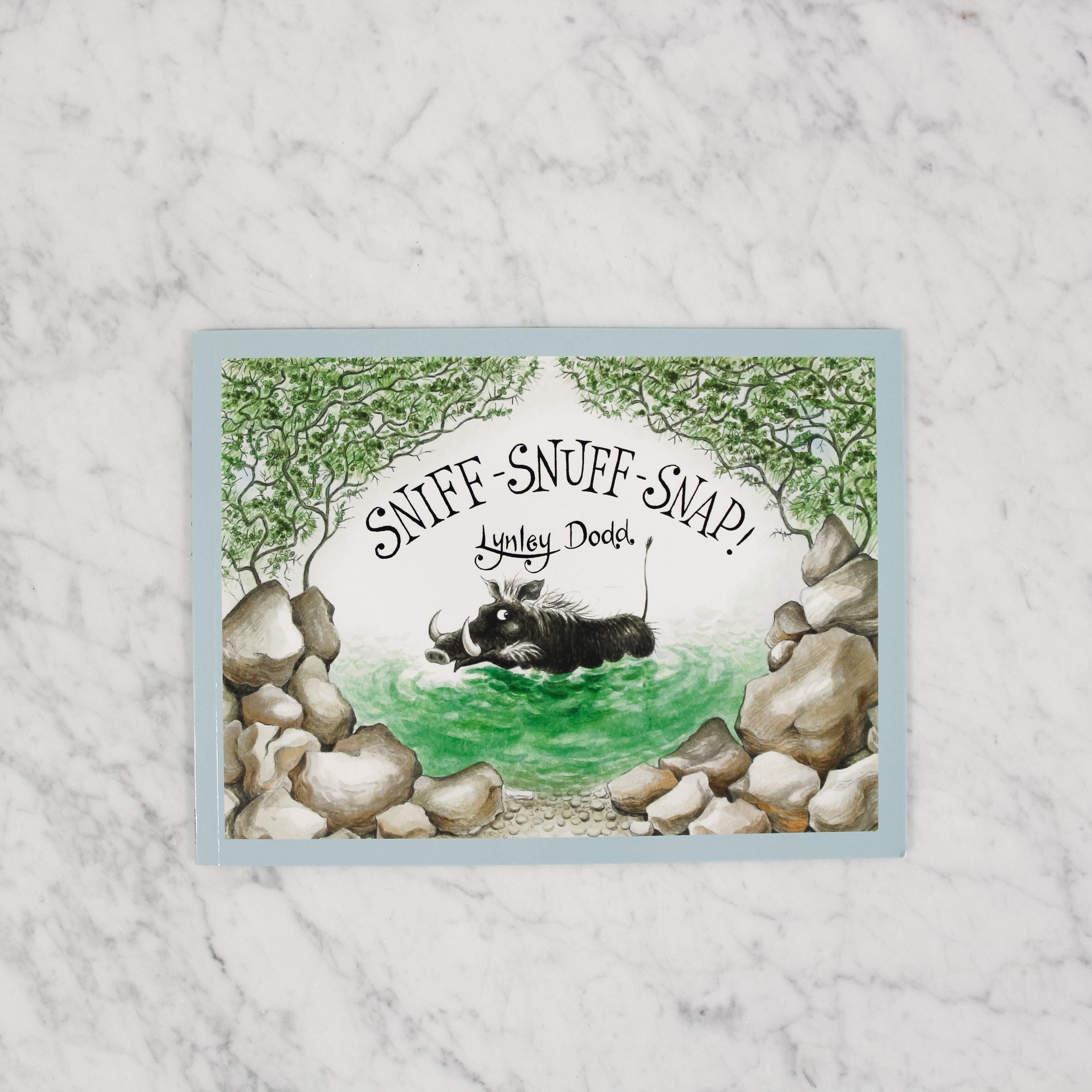 Sniff-Snuff-Snap by Grace & Company ltd features a creature in green water and rocks on its cover.